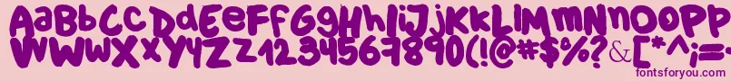 Culia1-Schriftart – Violette Schriften auf rosa Hintergrund