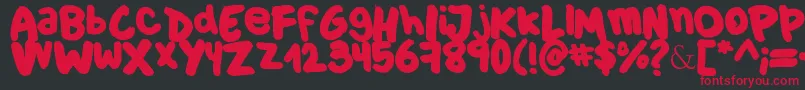 Culia1 Font – Red Fonts on Black Background