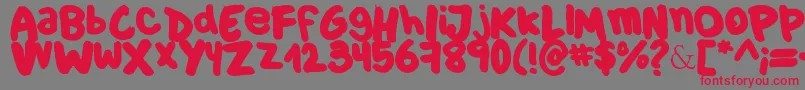 Culia1-Schriftart – Rote Schriften auf grauem Hintergrund