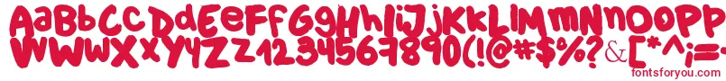Culia1 Font – Red Fonts on White Background