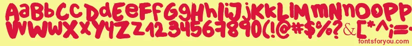 Culia1 Font – Red Fonts on Yellow Background