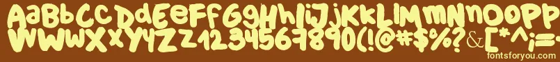 Culia1-Schriftart – Gelbe Schriften auf braunem Hintergrund