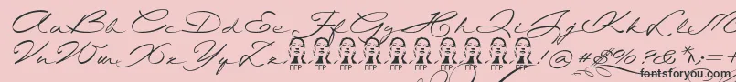 fuente LaSonnambulaDemoFfp – Fuentes Negras Sobre Fondo Rosa