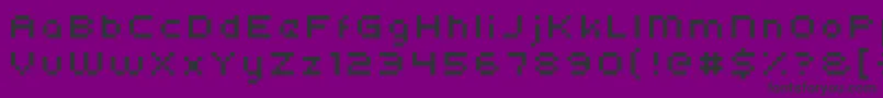 Kroeger0554-fontti – mustat fontit violetilla taustalla