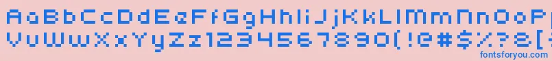 Więcej informacji o czcionce Kroeger0554 Czcionka Kroeger0554 – niebieskie czcionki na różowym tle