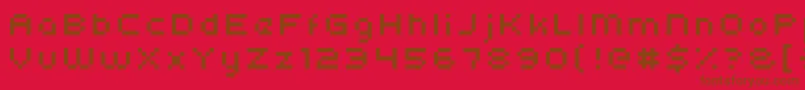 Kroeger0554 Font – Brown Fonts on Red Background