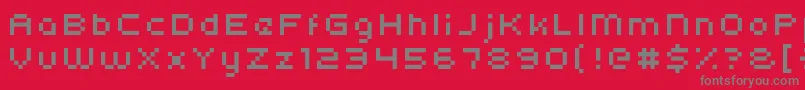 Kroeger0554 Font – Gray Fonts on Red Background