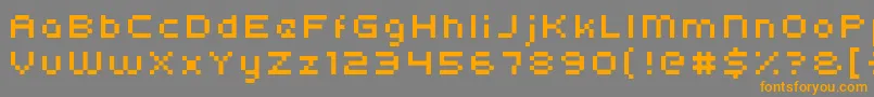 Kroeger0554 Font – Orange Fonts on Gray Background