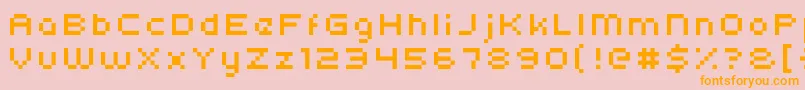 Więcej informacji o czcionce Kroeger0554 Czcionka Kroeger0554 – pomarańczowe czcionki na różowym tle