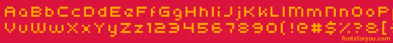 Kroeger0554 Font – Orange Fonts on Red Background