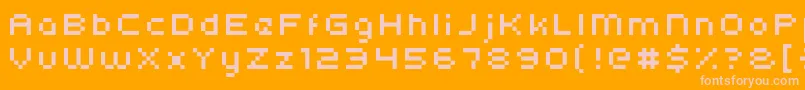 Czcionka Kroeger0554 – różowe czcionki na pomarańczowym tle