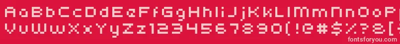 Kroeger0554 Font – Pink Fonts on Red Background