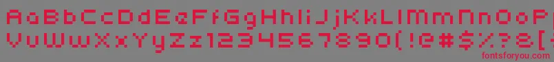 Kroeger0554 Font – Red Fonts on Gray Background