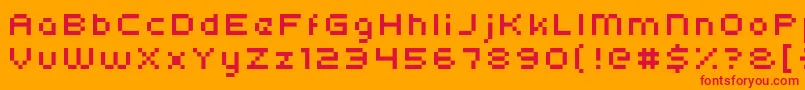 フォントKroeger0554 – オレンジの背景に赤い文字