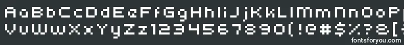 Шрифт Kroeger0554 – белые шрифты на чёрном фоне