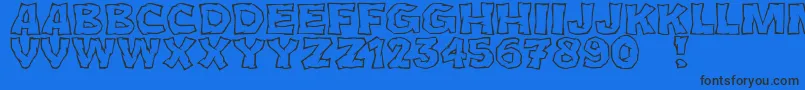 JmhCromIi Font – Black Fonts on Blue Background