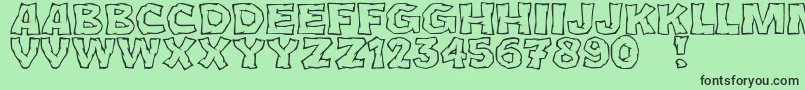 JmhCromIi Font – Black Fonts on Green Background