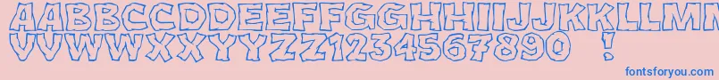 JmhCromIi Font – Blue Fonts on Pink Background