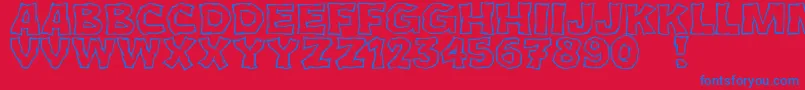 JmhCromIi Font – Blue Fonts on Red Background