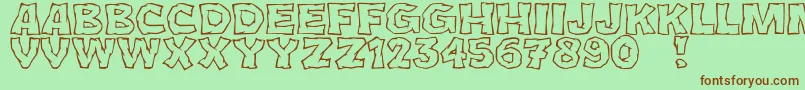 JmhCromIi Font – Brown Fonts on Green Background