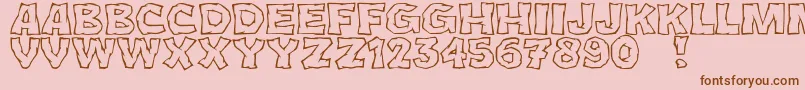 JmhCromIi Font – Brown Fonts on Pink Background