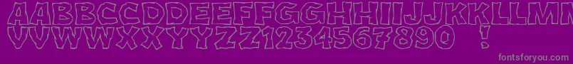 JmhCromIi Font – Gray Fonts on Purple Background