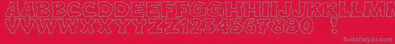 JmhCromIi Font – Gray Fonts on Red Background