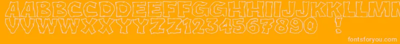 JmhCromIi Font – Pink Fonts on Orange Background