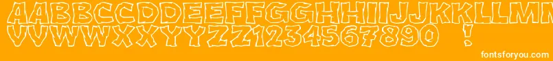 JmhCromIi Font – White Fonts on Orange Background