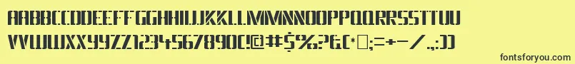 Dsarmy-Schriftart – Schwarze Schriften auf gelbem Hintergrund