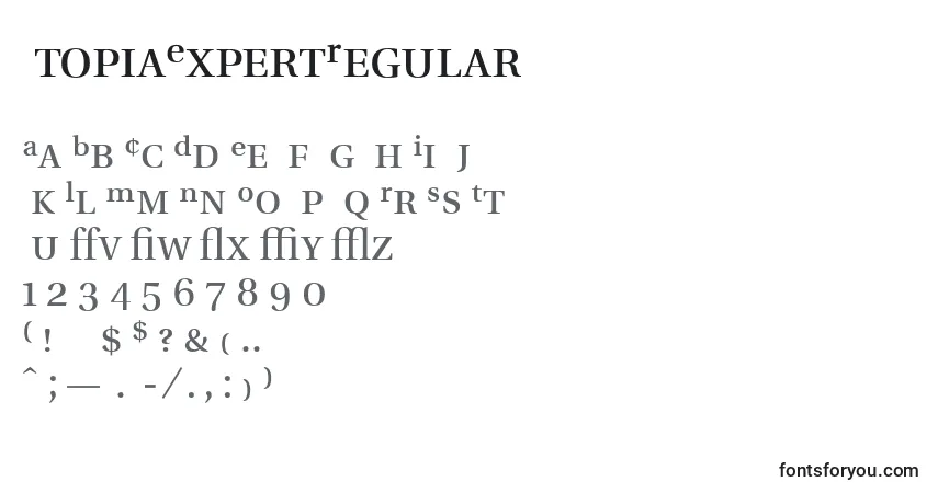 UtopiaExpertRegularフォント–アルファベット、数字、特殊文字