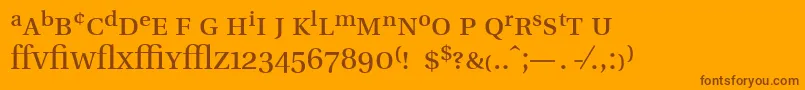 Lisätietoja UtopiaExpertRegular-fontista UtopiaExpertRegular-fontti – ruskeat fontit oranssilla taustalla