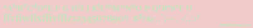 UtopiaExpertRegular Font – Green Fonts on Pink Background