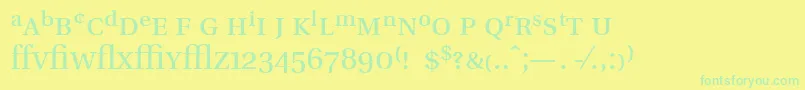 UtopiaExpertRegular Font – Green Fonts on Yellow Background