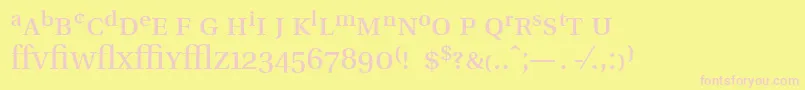 UtopiaExpertRegular Font – Pink Fonts on Yellow Background