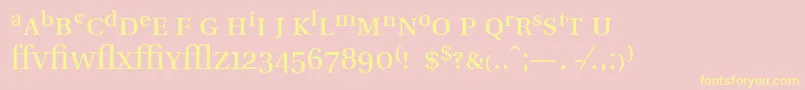 UtopiaExpertRegular Font – Yellow Fonts on Pink Background