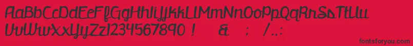 BmdRetrofitted Font – Black Fonts on Red Background