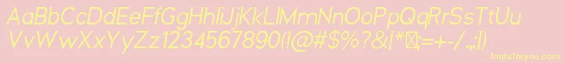 NeosOblique Font – Yellow Fonts on Pink Background