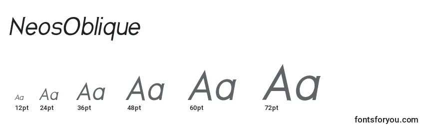 NeosOblique Font Sizes