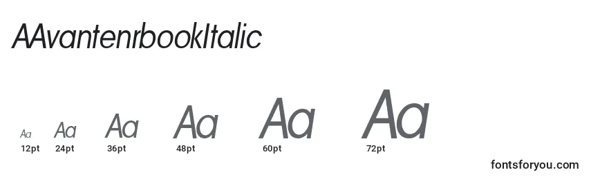 Größen der Schriftart AAvantenrbookItalic