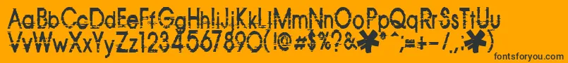 Шрифт Corazon – чёрные шрифты на оранжевом фоне