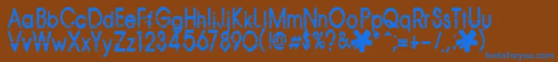 Шрифт Corazon – синие шрифты на коричневом фоне