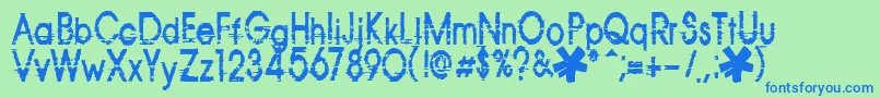 Шрифт Corazon – синие шрифты на зелёном фоне