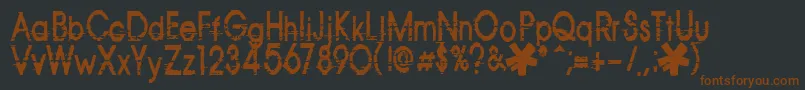 Corazon-fontti – ruskeat fontit mustalla taustalla