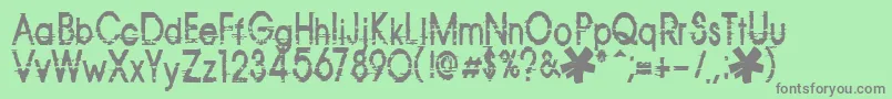 Corazon-Schriftart – Graue Schriften auf grünem Hintergrund