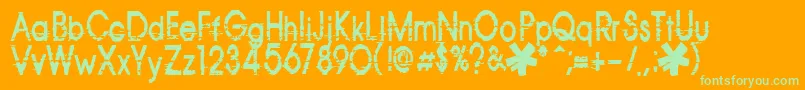 Шрифт Corazon – зелёные шрифты на оранжевом фоне