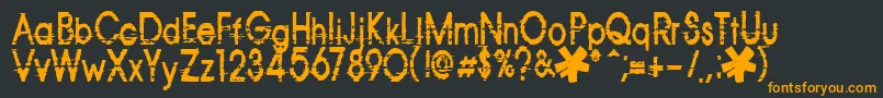 フォントCorazon – 黒い背景にオレンジの文字