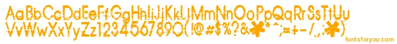 Corazon Font – Orange Fonts on White Background