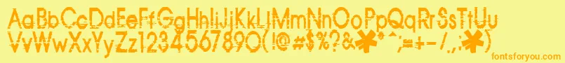 Шрифт Corazon – оранжевые шрифты на жёлтом фоне