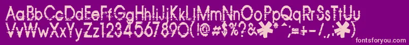 Corazon-Schriftart – Rosa Schriften auf violettem Hintergrund